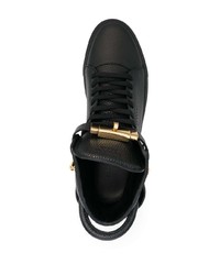 schwarze hohe Sneakers aus Leder von Buscemi