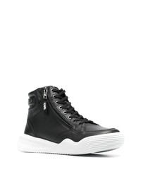 schwarze hohe Sneakers aus Leder von Karl Lagerfeld