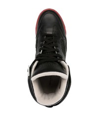 schwarze hohe Sneakers aus Leder von Maison Margiela