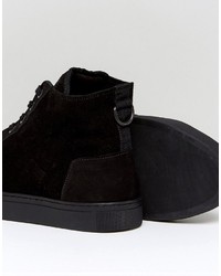 schwarze hohe Sneakers aus Leder von AllSaints