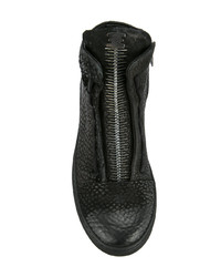 schwarze hohe Sneakers aus Leder von Isaac Sellam Experience