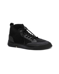 schwarze hohe Sneakers aus Leder von OSKLEN