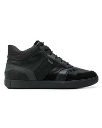 schwarze hohe Sneakers aus Leder von Geox