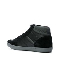 schwarze hohe Sneakers aus Leder von Geox