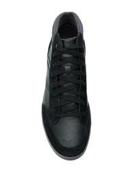 schwarze hohe Sneakers aus Leder von Geox