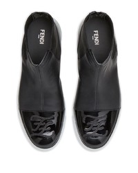 schwarze hohe Sneakers aus Leder von Fendi