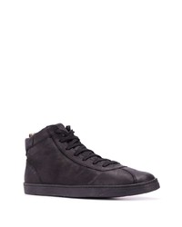 schwarze hohe Sneakers aus Leder von Officine Creative