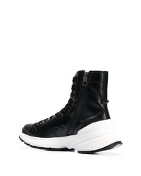 schwarze hohe Sneakers aus Leder von Neil Barrett