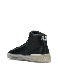 schwarze hohe Sneakers aus Leder von Philipp Plein