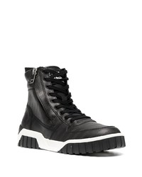 schwarze hohe Sneakers aus Leder von Diesel