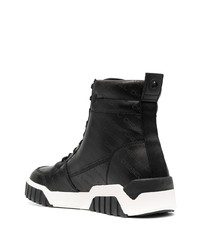 schwarze hohe Sneakers aus Leder von Diesel