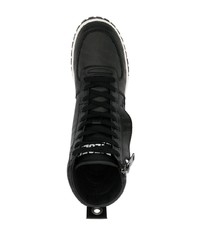 schwarze hohe Sneakers aus Leder von Diesel