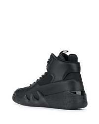 schwarze hohe Sneakers aus Leder von Giuseppe Zanotti