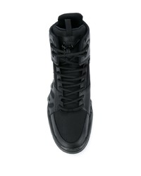 schwarze hohe Sneakers aus Leder von Giuseppe Zanotti