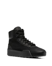 schwarze hohe Sneakers aus Leder von Moncler