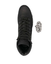 schwarze hohe Sneakers aus Leder von Moncler