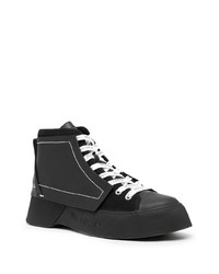 schwarze hohe Sneakers aus Leder von JW Anderson