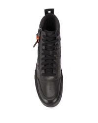 schwarze hohe Sneakers aus Leder von Diesel