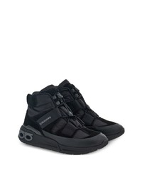 schwarze hohe Sneakers aus Leder von Ferragamo