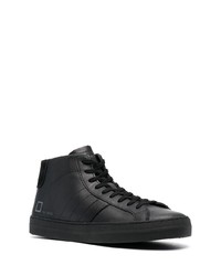 schwarze hohe Sneakers aus Leder von D.A.T.E