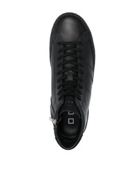 schwarze hohe Sneakers aus Leder von D.A.T.E