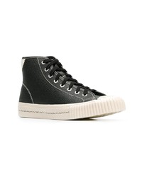 schwarze hohe Sneakers aus Leder von VISVIM