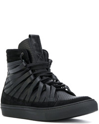 schwarze hohe Sneakers aus Leder von Damir Doma