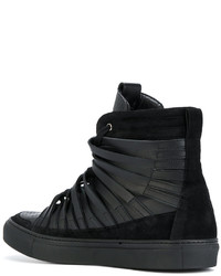 schwarze hohe Sneakers aus Leder von Damir Doma