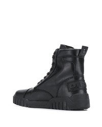 schwarze hohe Sneakers aus Leder von Diesel