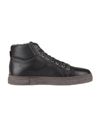 schwarze hohe Sneakers aus Leder von IGI&CO