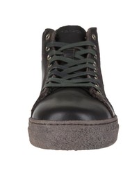 schwarze hohe Sneakers aus Leder von IGI&CO