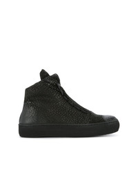 schwarze hohe Sneakers aus Leder von Isaac Sellam Experience