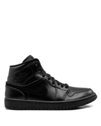 schwarze hohe Sneakers aus Leder von Jordan