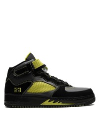 schwarze hohe Sneakers aus Leder von Jordan