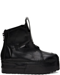 schwarze hohe Sneakers aus Leder von Julius