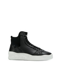 schwarze hohe Sneakers aus Leder von Just Cavalli