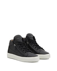 schwarze hohe Sneakers aus Leder von Giuseppe Zanotti