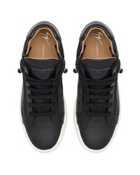 schwarze hohe Sneakers aus Leder von Giuseppe Zanotti