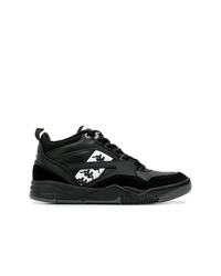 schwarze hohe Sneakers aus Leder von Kappa