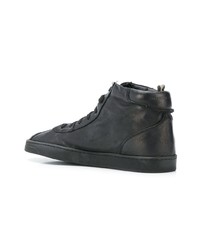 schwarze hohe Sneakers aus Leder von Officine Creative