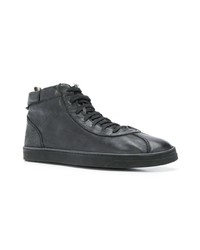 schwarze hohe Sneakers aus Leder von Officine Creative