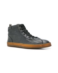 schwarze hohe Sneakers aus Leder von Officine Creative