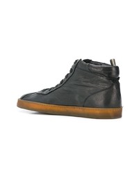 schwarze hohe Sneakers aus Leder von Officine Creative