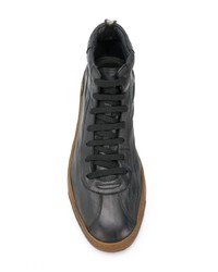 schwarze hohe Sneakers aus Leder von Officine Creative