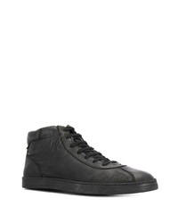 schwarze hohe Sneakers aus Leder von Officine Creative