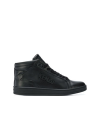 schwarze hohe Sneakers aus Leder von Kenzo