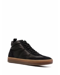 schwarze hohe Sneakers aus Leder von Officine Creative