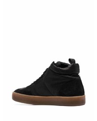 schwarze hohe Sneakers aus Leder von Officine Creative