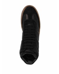 schwarze hohe Sneakers aus Leder von Officine Creative