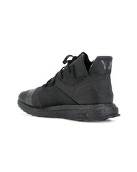 schwarze hohe Sneakers aus Leder von Y-3